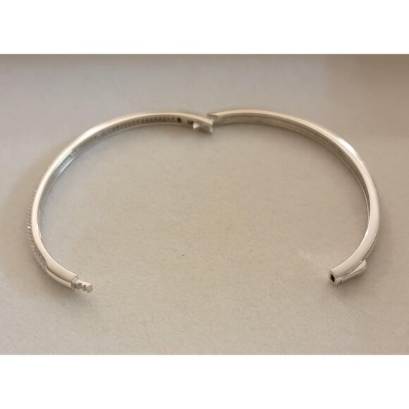 Moissanite Round Bangle Bracelet 1.30 Cttw 925 Sterling Silver NWT - Picture 9 of 10